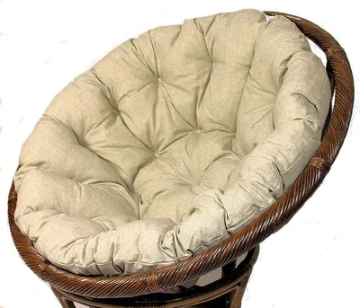Produktbild von Polster für Papasansessel , Auflage , Ersatzpolster Papasan D 110 cm , Stoff Loneta soft gray