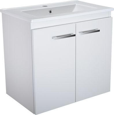 Paplinskimoebel Badunterschrank-Set mit Waschbecken 61,5 x 40 x 58 cm breiter Unterschrank Schöner Badunterschrank mit Waschbecken Weißer Unterschrank