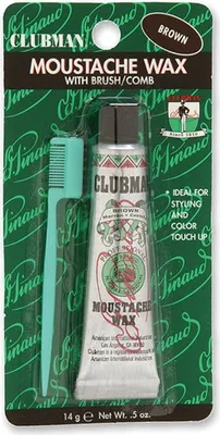 Immagine prodotto di Clubman Pinaud Cera per baffi Confezione da appendere - Marrone 14 g