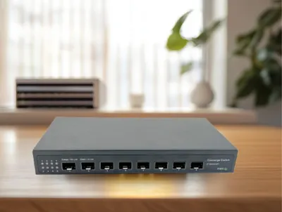 Produktbild von Elfcam - Unmanaged Glasfaser-Switch 10Gb 8x SFP 10G, Plug & Play, 10G-Netzwerkverlängerung, Kompatibel mit Freebox Ultra und Livebox 6