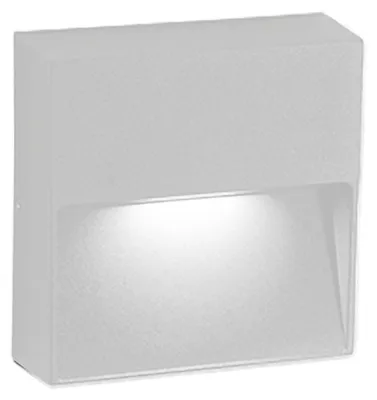 Obrázok produktu pre LED nástenná svietidlo smerujúce nadol, 4,5 W, 3000 K, IP54, z lakovaného hliníka v matnej bielej farbe – kompaktný a moderný dizajn pre vonkajšie aj vnútorné osvetlenie