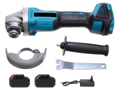 Produktbild von Winkelschleifer - Akku-Winkelschleifer - 800 W - 10.000 U/min - 125-mm-Scheibe - Kupfermotor - 2 Akkus