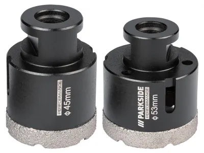 Produktbild von PARKSIDE PERFORMANCE Diamant-Bohrkronen PDBK 2 A1 Set 2-teilig M14 Fliesen