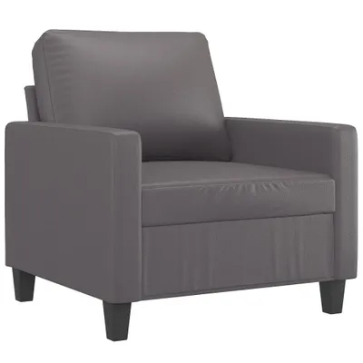 Produktbild von vidaXL Sessel Grau 60 cm Kunstleder