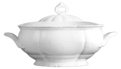 Produktbild von Suppenschüssel 2,50 l, weißes Porzellan, Verona, G. Benedikt