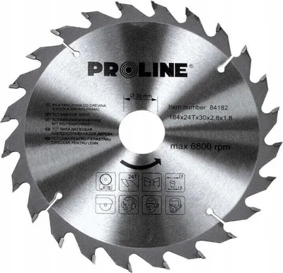 Image de Lame de scie circulaire au carbure pour le bois 140mm 24 dents Proline