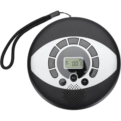 Produktbild von CD Player mit Lautsprecher, Desktop-CD-Musikplayer mit Kopfhörer, 1500 MAh Wiederaufladbar über USB, AUX-Anschluss, Anti-Skip, Kleine Größe