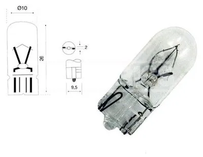Produktbild von 1x CARPRISS 79780274 W3W Halogen Instrumentenbeleuchtung Glühlampe 3W 24V