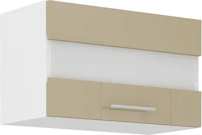 Produktbild von Küchenhängeschrank mit Verglasung LAJLA – Breite 60 cm, Cappuccino / weiß