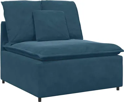 Produktbild von vidaXL Modulares Sofa Mittelmodul mit Kissen Blau 100 cm