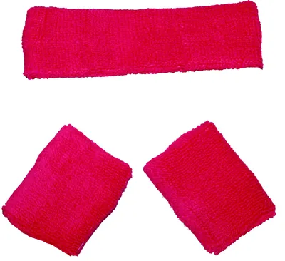Produktbild von rosa / hummer Schweißbänder Set
