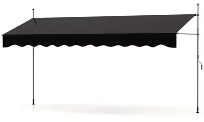 Productafbeelding van Zonnescherm - Zonwering - Uitschuifbaar - Buitenluifel - Handmatige Luifel - Verstelbaar 210-300 cm