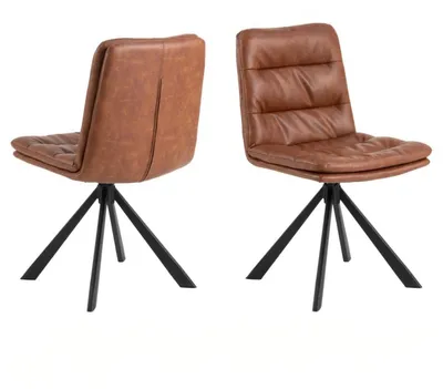 Productafbeelding van Eetkamerstoel Ensta Brandy Polyurethan- Giga Living- Set van 2