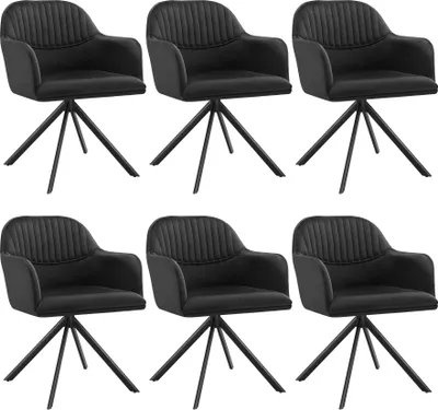 Produktbild von tectake® Samt-Drehstuhl Lona gepolstert 56 x 59 x 81 cm