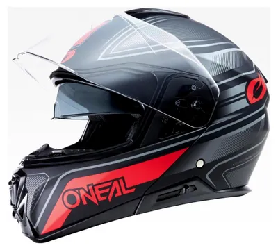 Produktbild von Motorradhelm | Enduro Touring Adventure Street | Guter Sitz, Pinlock und Bluetooth-fähig, integrierte Sonnenblende | Erwachsene | Schwarz Rot | Größe M