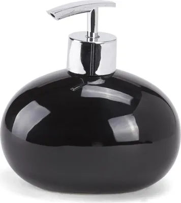 Produktbild von Seifenspender Keramik Schwarz / Edelstahl 'Java'
