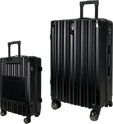 Produktbild von SIGN Reisekoffer ABS Koffer Trolley Hartschale  schwarz-metallic-M (Handgepäck)