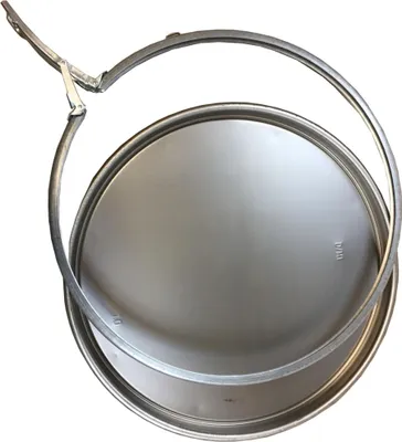 Produktbild von Fassdeckel + Spannring 57cm ROH - Tonne Blechfass Fass Metallfass 200 Liter #810