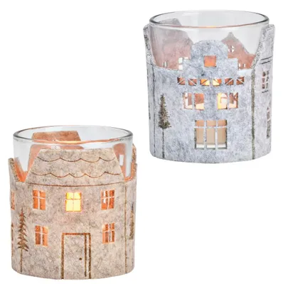Image de Photophores de Noël Set Décoration Bougies chauffe-plat Ø 7 cm