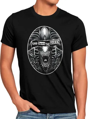 Produktbild von style3 God Save The Queen Herren T-Shirt ripley alien prometheus nostromo