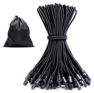 Produktbild von Spanngummi mit Haken, 25 Stück, 25 cm lang, Gummispanner für Planen und Zelte