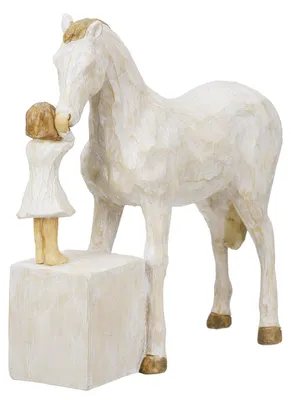 Zdjęcie produktu dla Gilde Figur, Pferd, Tierfreund, Kindmotiv, Kunstharz, naturfarben, VE 2 Höhe: 21.50 cm Breite: 22.00 cm Tiefe: 8.00cm 52614