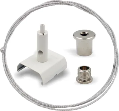 Produktbild von Abhängeset RAPID für Powergear / S-Track Stromschienen, Ø 1,5 mm | Länge 5000 mm | Weiß