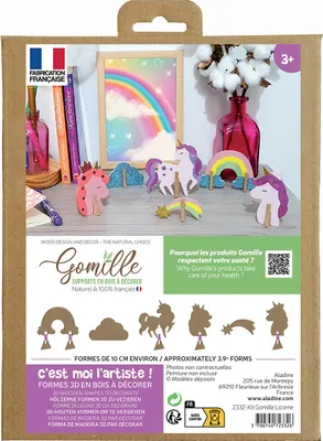 Produktbild von Gomille MDF-Figurenset Einhorn Bastelset Dekoration