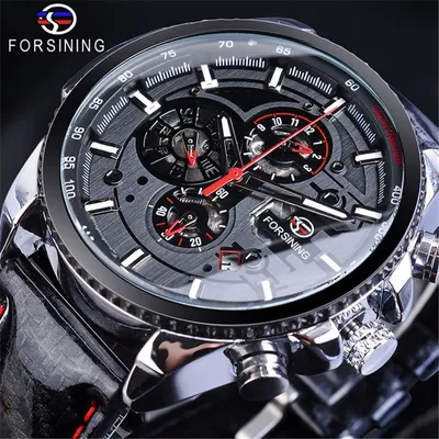 Produktbild von Elegante FORSINING Vill Herrenuhr in Schwarz – Luxus für jeden Anlass KP14590