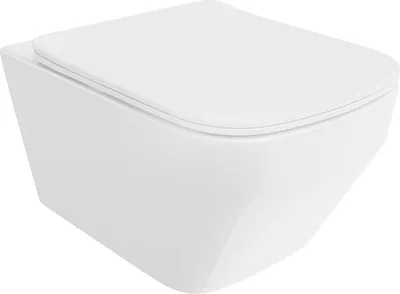 Produktbild von Mexen Riva WC-Schüssel Rimless Tornado mit Slim-Absenkautomatik-Sitz, Duroplast, weiß glänzend - 30630200T