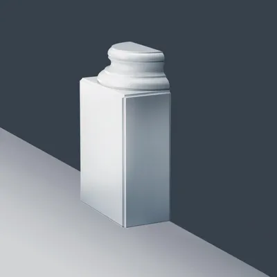 Immagine prodotto di Orac Decor K1131 Luxxus Mezzo zoccolo per stucco Mezza colonna Elemento decorativo da parete | 57 cm