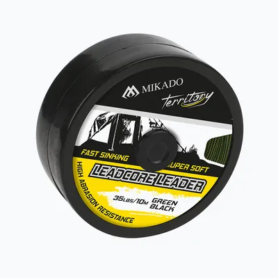 Immagine prodotto di 10 metri, filo leader Mikado LEADCORE, 45 libbre, nero-verde, per la pesca del carpo, materiale per lenze, accessori