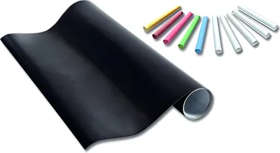 Produktbild von Folia Paper - Chalkboard Folie Folia 45x200cm inkl. Krijt Selbst -Kl | Box ein 1 Stück