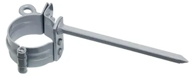 Produktbild von INEFA Rohrschelle mit Schlagstift 110mm DN125 / 125mm, Grau Stahl kunststoffbeschichtet, Dachrinnenzubehör, einfache Montage, Germany