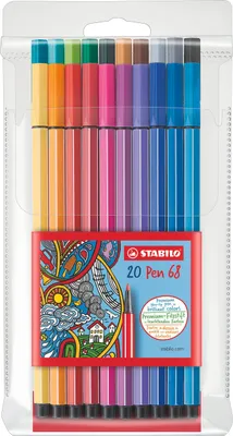 Produktbild von STABILO Premium-Filzstift - Pen 68 - 20er Pack - 20 verschiedene Farben