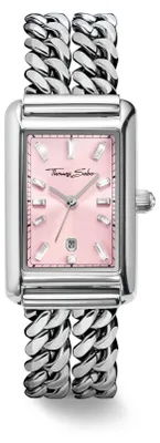 Produktbild von THOMAS SABO Damenuhr Bold Elegance silber/rosa WA0454-201-203