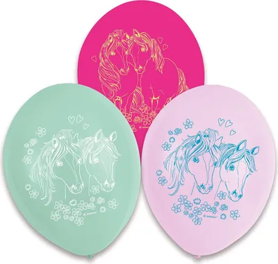 Produktbild von 6 Latexballons Pretty Pony 23cm