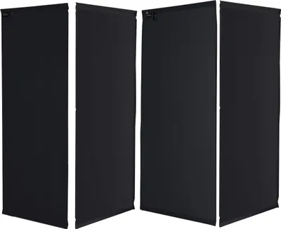 Produktbild von Ersatz Bezug Paravent 4 Teilig 165 x 220 cm Raumteiler Trennwand Sichtschutz Bespannung Schwarz