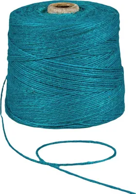 Produktbild von Juteschnur Türkis, 500 m, 2 mm, 1 kg, Jutegarn für Häkeln, Makramee, Garten