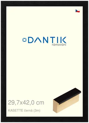 Obrázok produktu pre Rám DANTIK 29,7x42 | KASSETTE čierny (Plexi Clear)