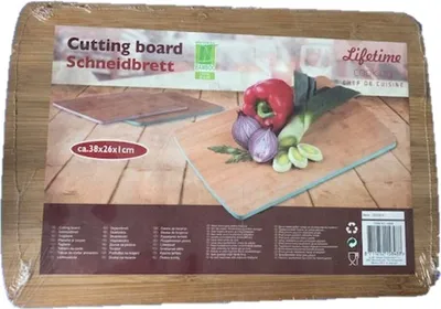 Produktbild von Schneidbrett Bambus 38x26x1,0cm, natur