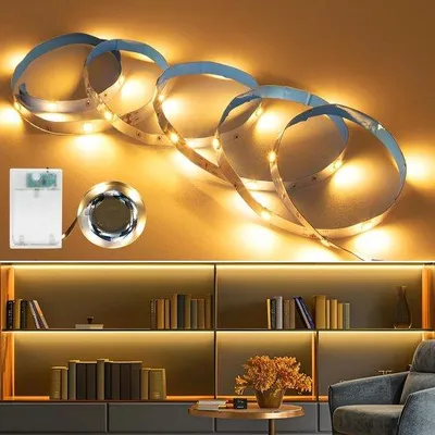 Produktbild von 2 Meter LED-Strips mit Timer für Weihnachtsdekoration und Schrankbeleuchtung