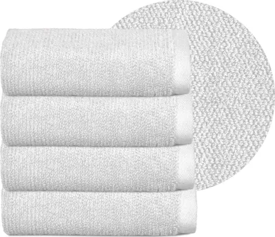 Produktbild von BEAUTEX Handtuch-Set Premium Frottier Sets, 100% Baumwolle 550g/m²,Weiß,Set: 4 Gästetücher - 30x50 cm
