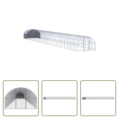 Obrázok produktu pre The Living Store Vonkajší kurník 3x24x2 m Pozinkovaná oceľ
