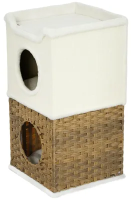 Image de Krabpaal - Arbre à chat - Meuble pour chat - Griffoir - Maison pour chat - Trois niveaux avec coussin