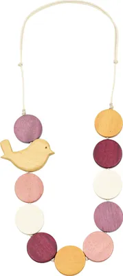 Produktbild von Lange Kette Taguig mit Holzperle in Vogelform von collezione alessandro
