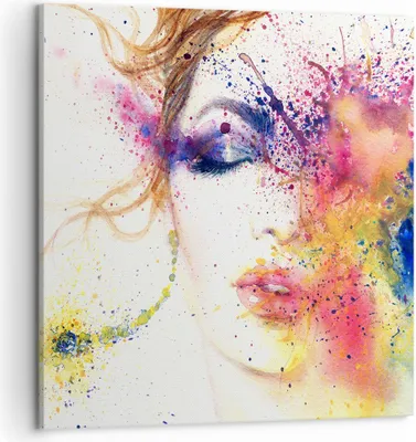 Produktbild von Bild auf Leinwand - Leinwandbild - Frau Abstraktion - 50x50cm - Wand Bild - Wanddeko - Wandbilder - Leinwanddruck - Bilder - Kunstdruck - Wanddekoration - Leinwand bilder - Wandkunst - AC50x50-3849