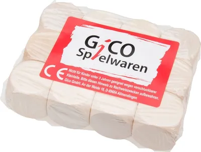 Produktbild von GICO Bastelwürfel 30 mm – 12 Blankowürfel aus Holz, natur - 5970
