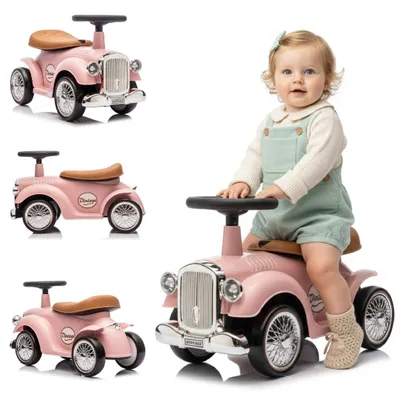 Immagine prodotto di Veicolo per bambini Auto a spinta Camminatore per bambini Retro rosa