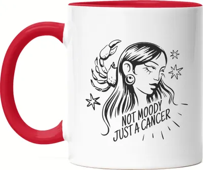 Produktbild von Krebs Sternzeichen Tasse Rot Cancer Horoskop Geschenkidee Juni Juli Geburtstag
